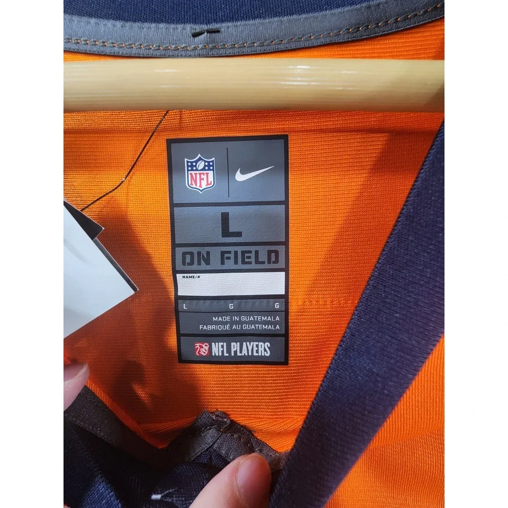 NEW! Russell Wilson #3 Denver Broncos On-Field Game NFL NIKE Jersey Orange L